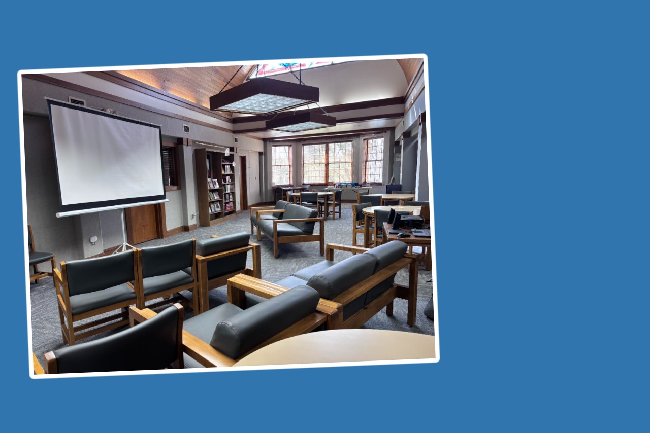 Screen and chairs set up for Hillsboro Movie Night